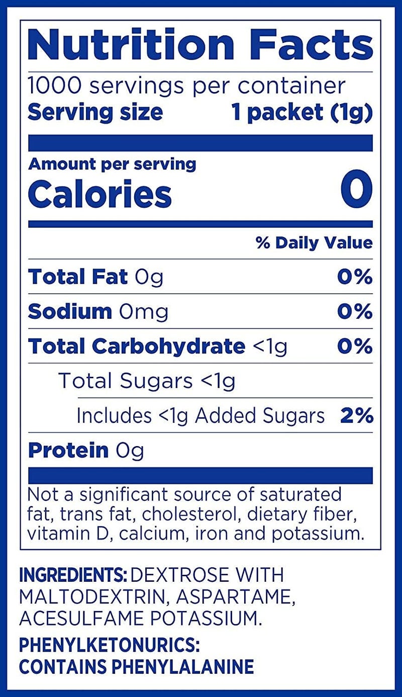 EQUAL Original Zero Calorie Sweetener Sachets - 50 Count Pack - Image 2